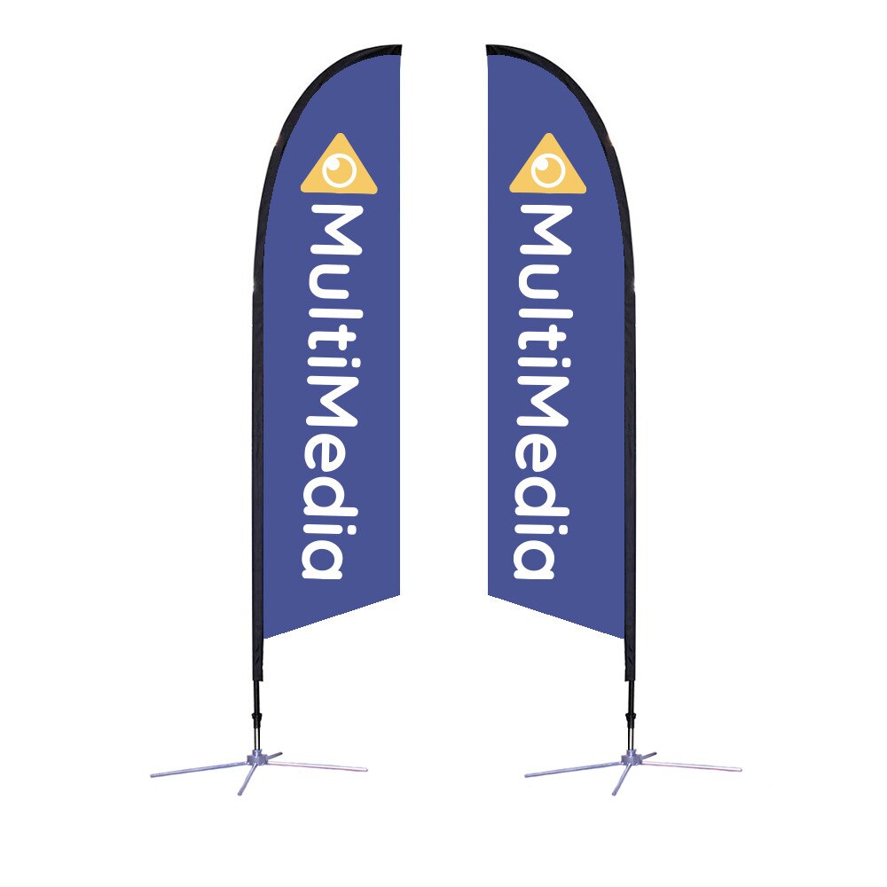 10.5 ft. Medium Falcon® Flag — Double Sided Graphic Package / X Base
